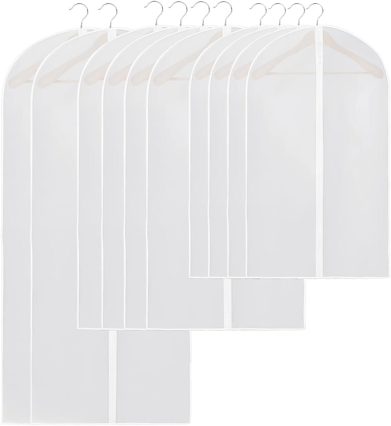 Garment Bags for Hanging Clothes โ 40" 48" 60" Dust Proof Garment Covers, 10 Pack Suit Bags Dress Hanging Garment Bag for Closet Storage Protectors (24'' X 40''/48''/60'' / 10 Pack) Clothing & Closet Storage Garment Covers Home & Kitchen Storage & Organization
