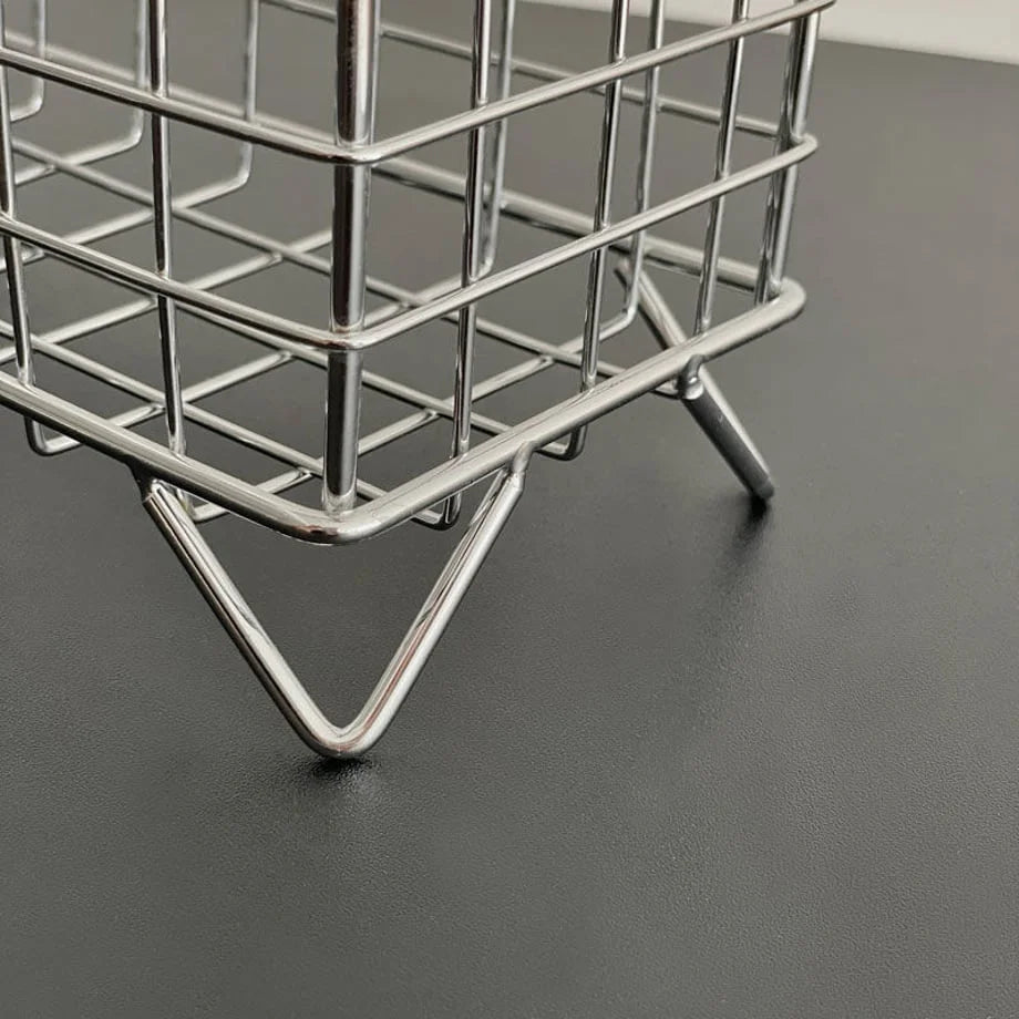 Wireframe Grid Metal Desktop Organizer