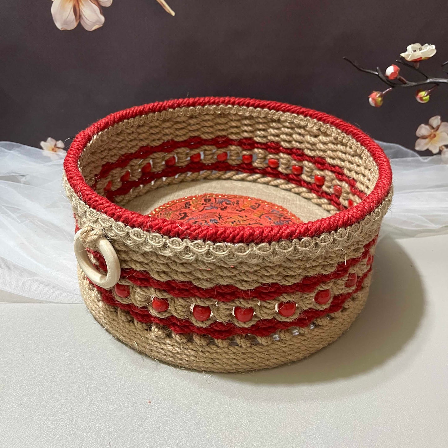 Handmade Hemp Rope Storage Basket