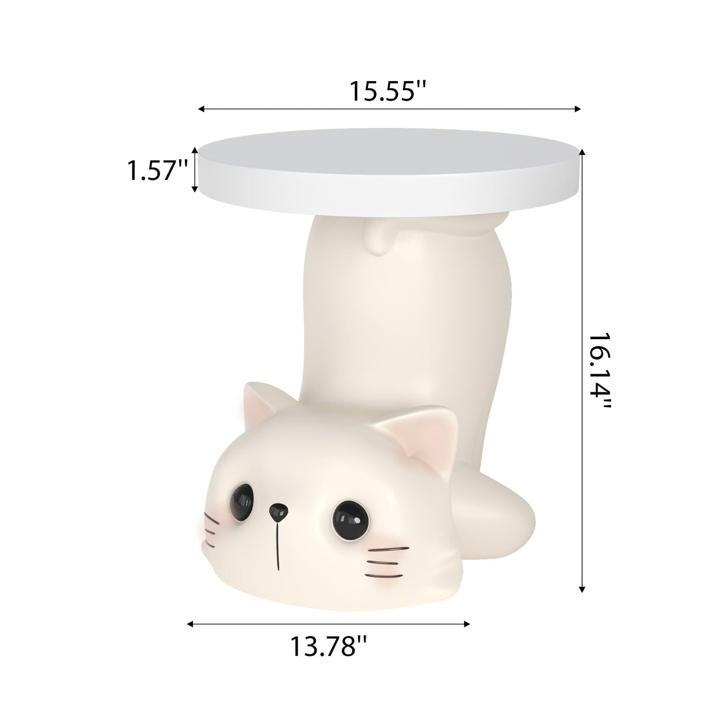 White Cat Chic Side Table