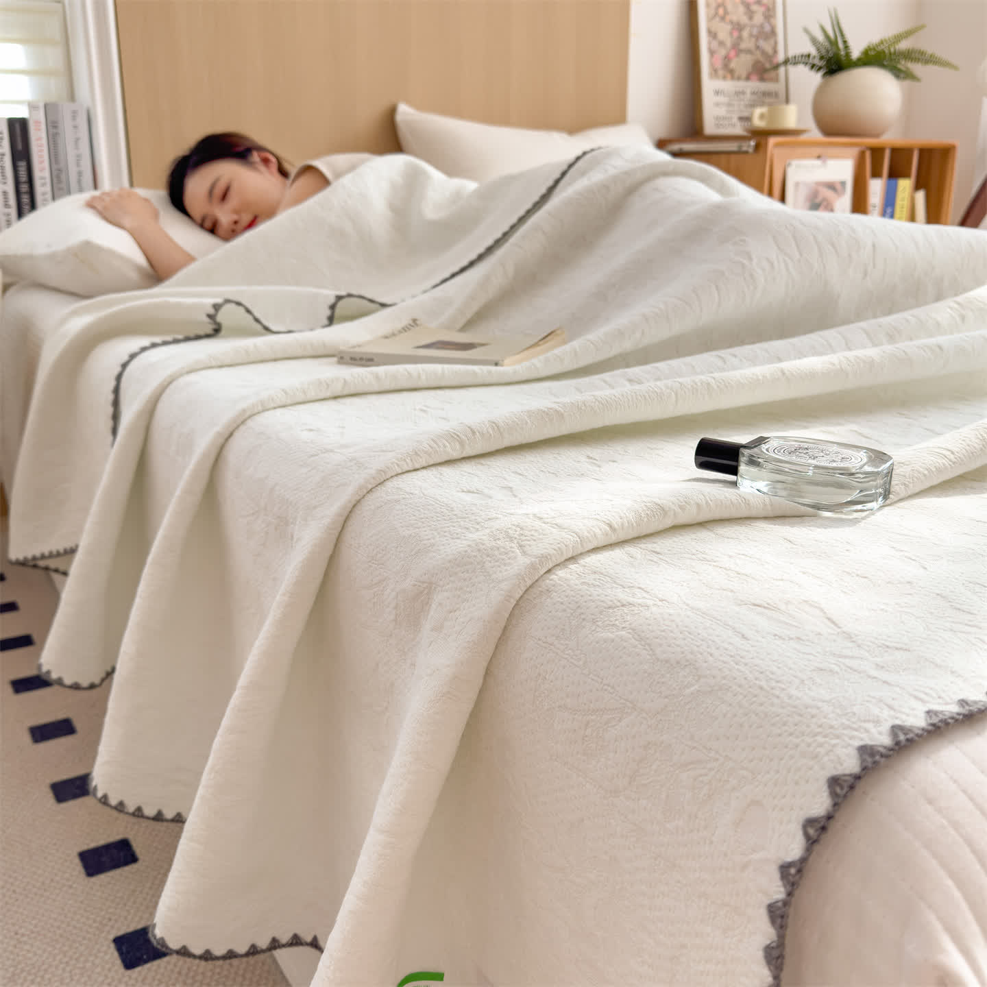 Cotton 3-Layer Gauze Simple Reversible Quilt