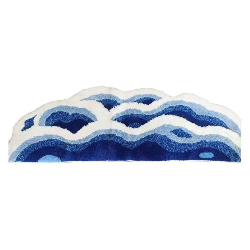 3D Ocean Wave Tufted Bath Rug