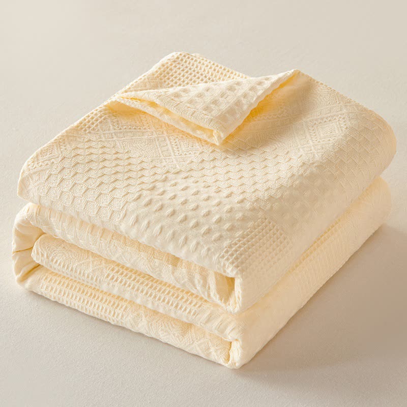 Solid Subtle Textured Cotton Quilt