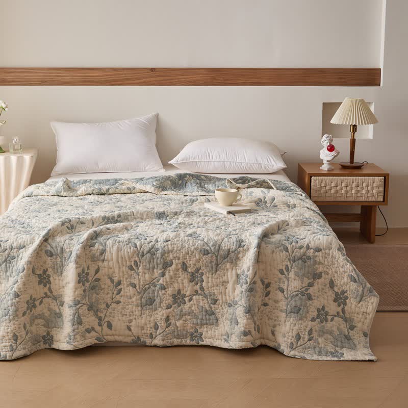 Floral Vine Cotton Gauze Quilt
