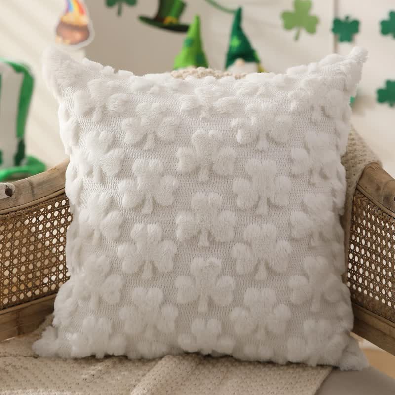 Solid Shamrock Jacquard Throw Pillow Cover(2PCS)