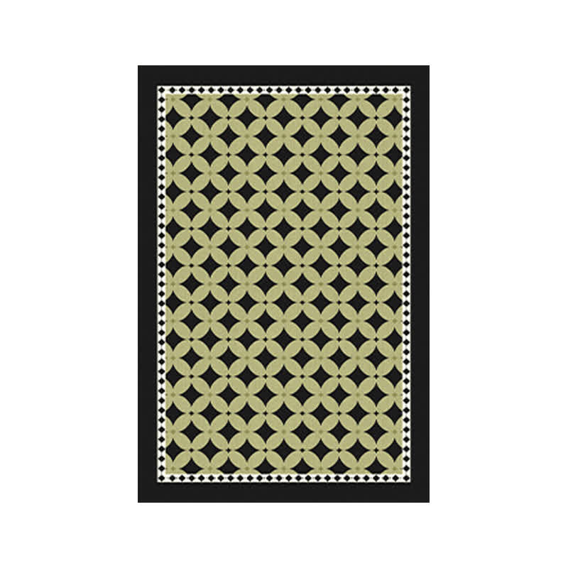 Green Geometric Diamond Area Rug
