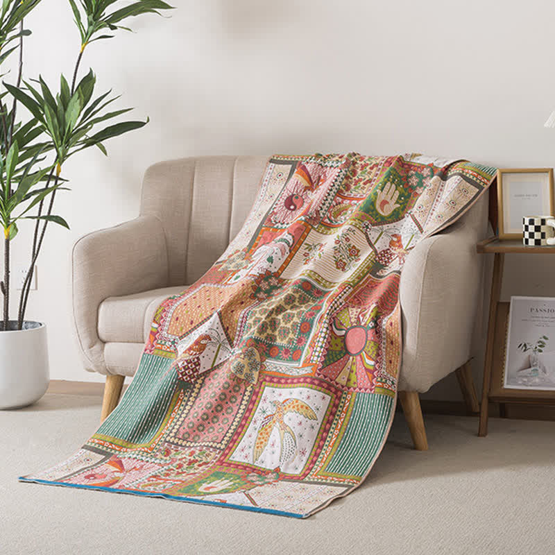 Bohemian Vintage Cotton Gauze Bath Towel