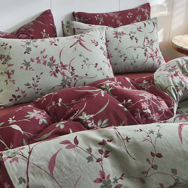 Branch & Floral Cotton Double Gauze Bedding
