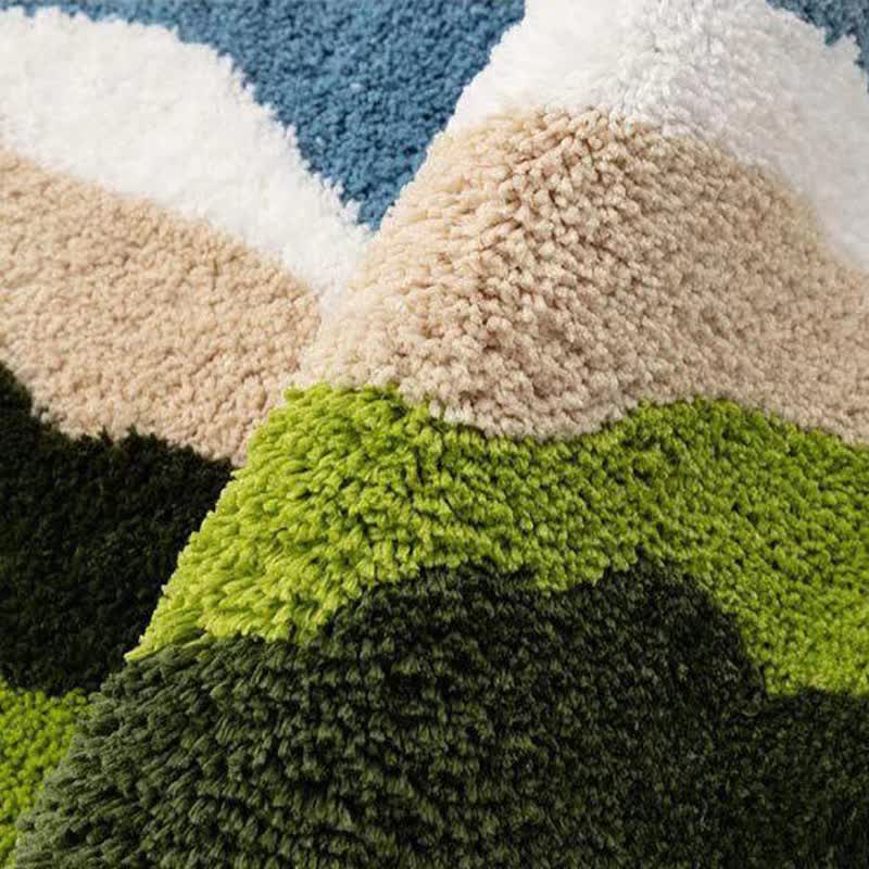 Artistic Wave Irregular Flocked Rug