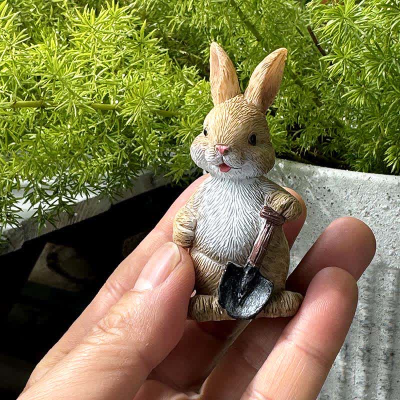3PCS Miniature Gardening Bunny Figurines
