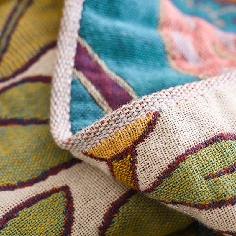 Retro Floral Pure Cotton Blanket