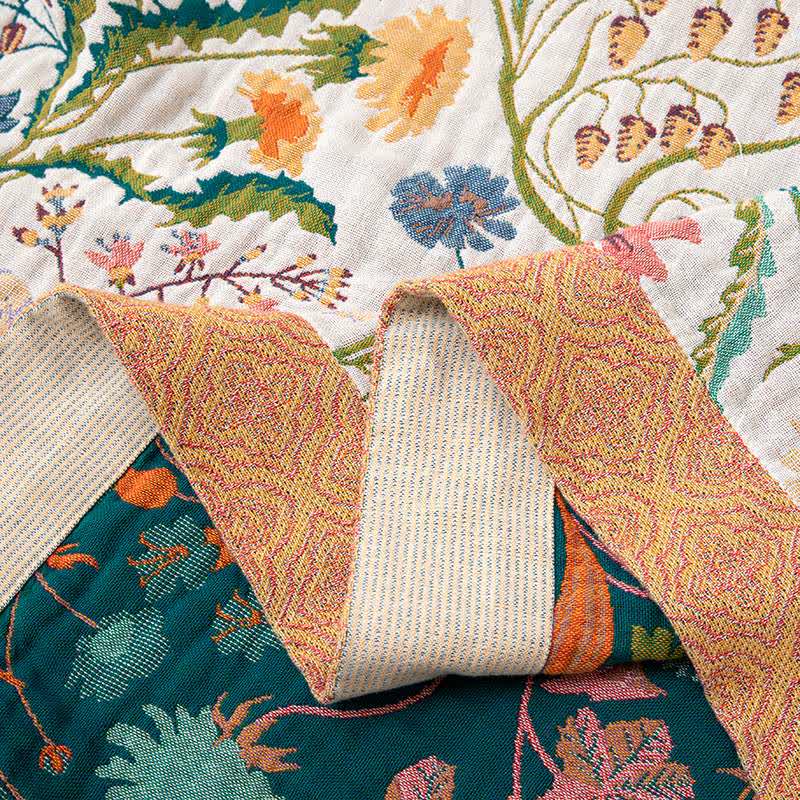 Botanical Floral Pure Cotton Blanket