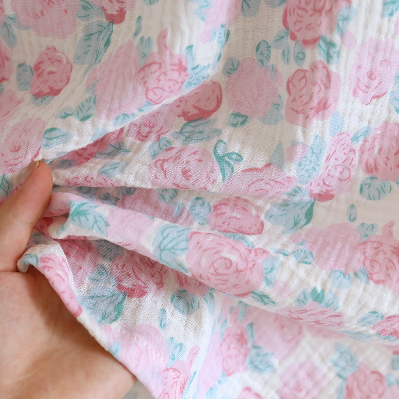 Romantic Pink Floral Cotton Cami Nightgown