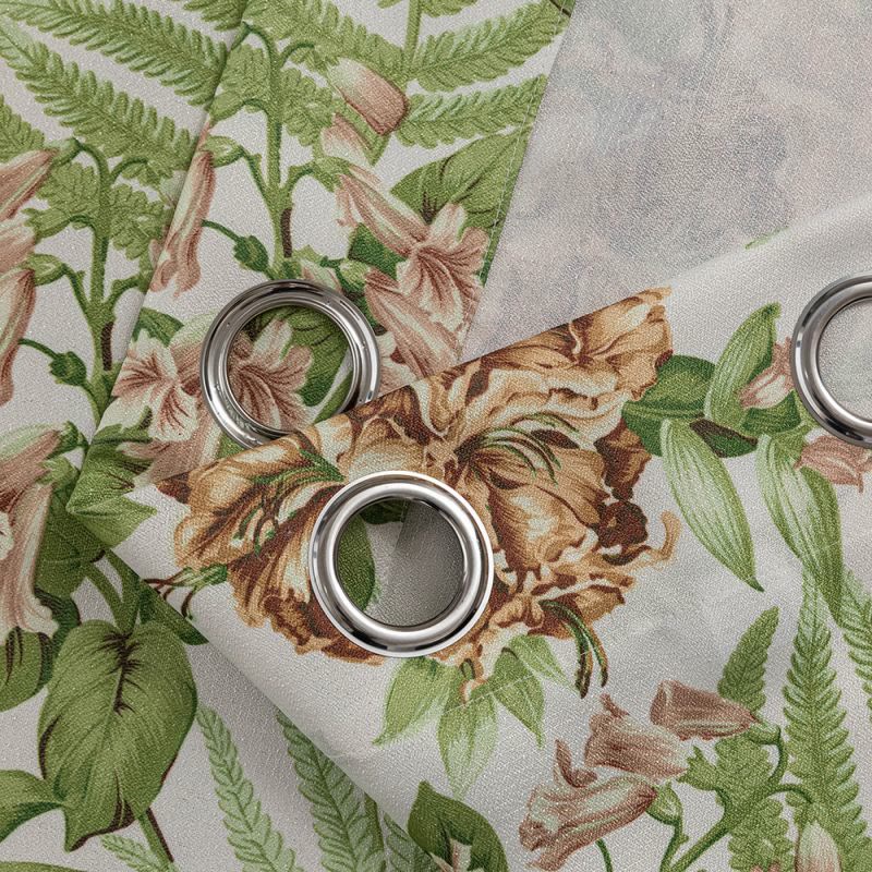 Cottage Style Floral & Leaf Curtain