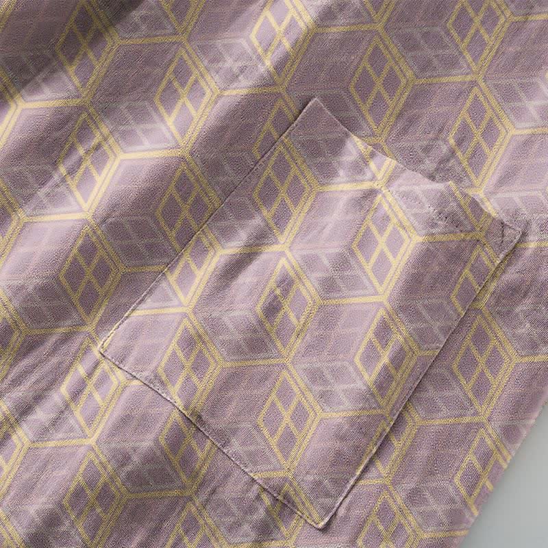 Geometric Hexagon Cotton Double Gauze Robe