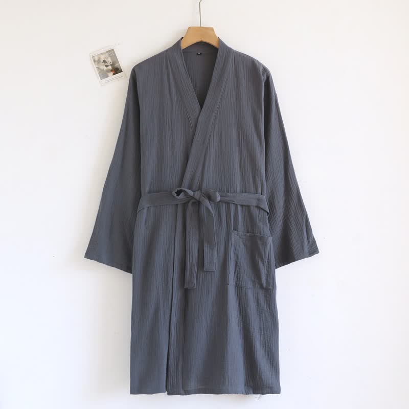 His and Hers Minimalist Cotton Robe