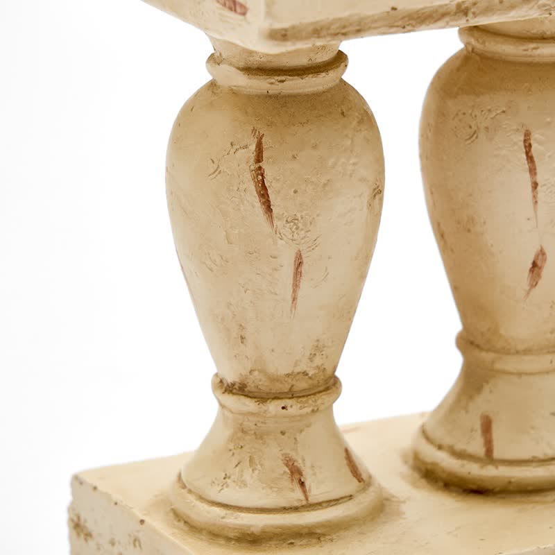 Resin Bird on Railing Bookend Decor