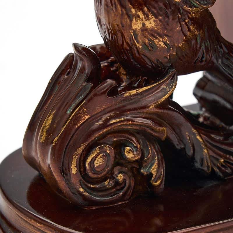 Dark Brown Flying Bird Bookend Decor