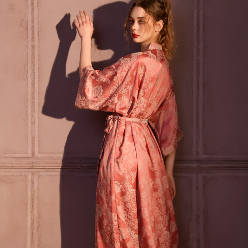 Romantic Rose 3/4 Sleeve Kimono Robe