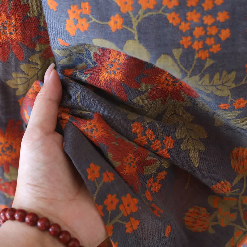 Vintage-Inspired Floral Cotton Gauze Pajamas