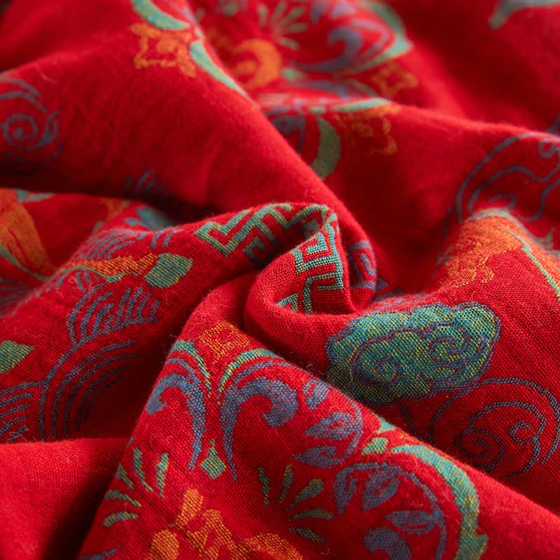 Cotton Gauze Vintage Horse Jacquard Quilt