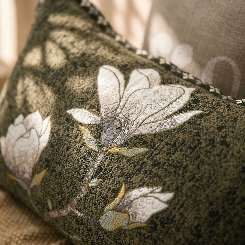 Pure Cotton Jacquard Magnolia Pillowcases (2PCS)