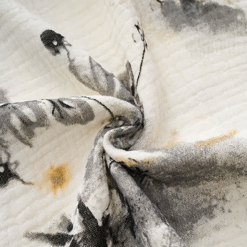 Ink Wash Cotton Gauze Cami Pajamas