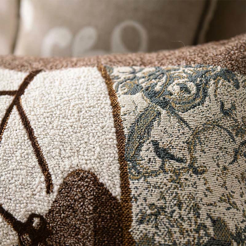 Horse Jacquard Button Cutton Pillowcases (2PCS)