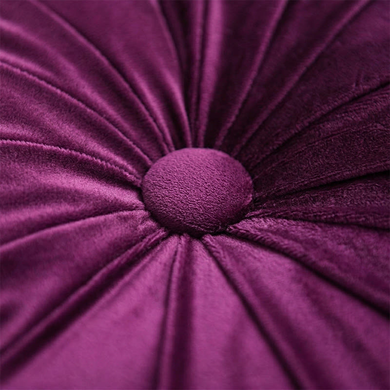 Vintage Floral Round Throw Pillow