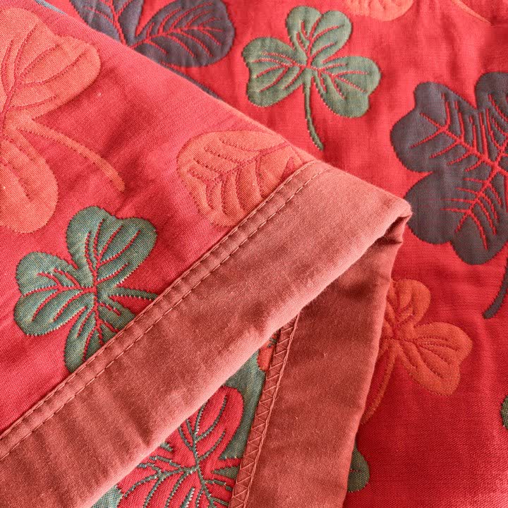 Four-leaf Clover Cotton Gauze Quilt Blanket