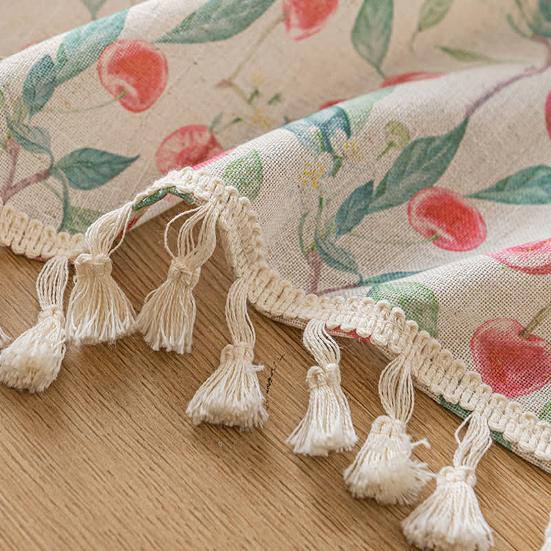 Country Cottage Cherry Small Window Drape
