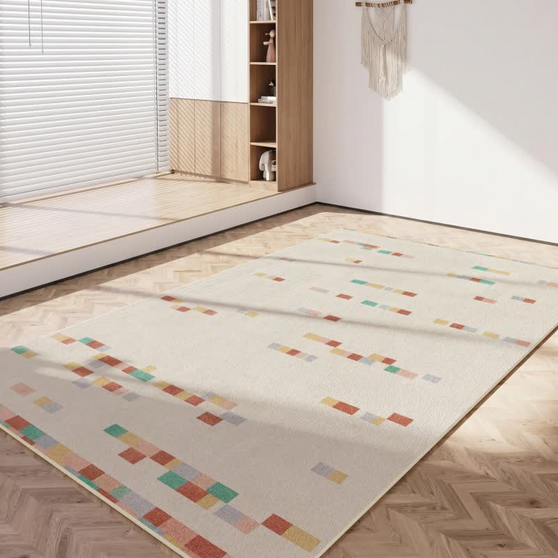 Pastel Geometric Kids Area Rug
