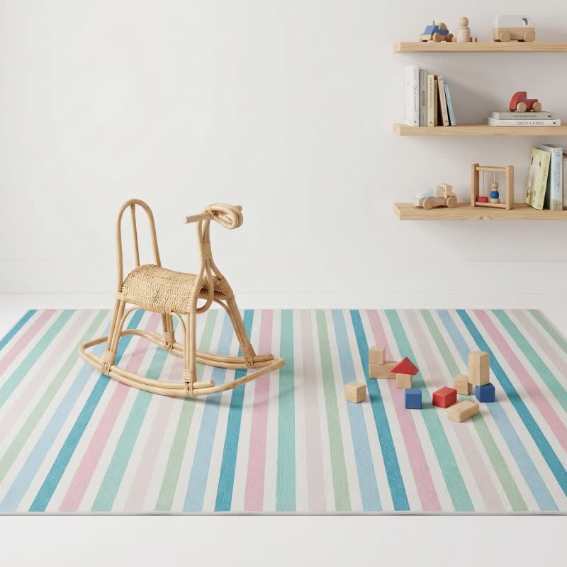 Soft Multicolor Stripe Area Rug