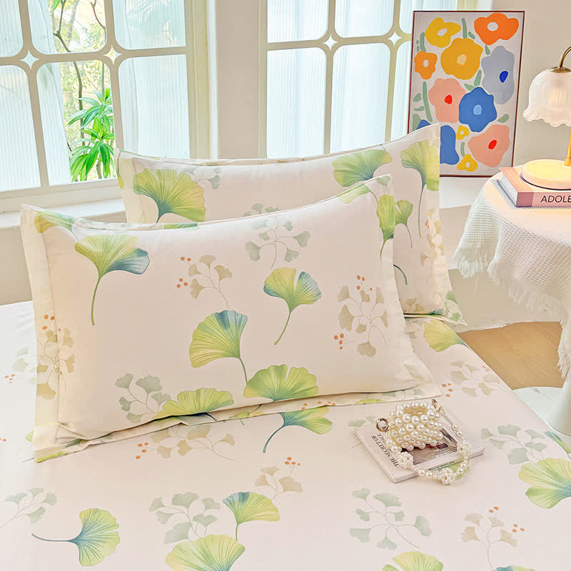 Ginkgo Leaf Pure Cotton Duvet Cover