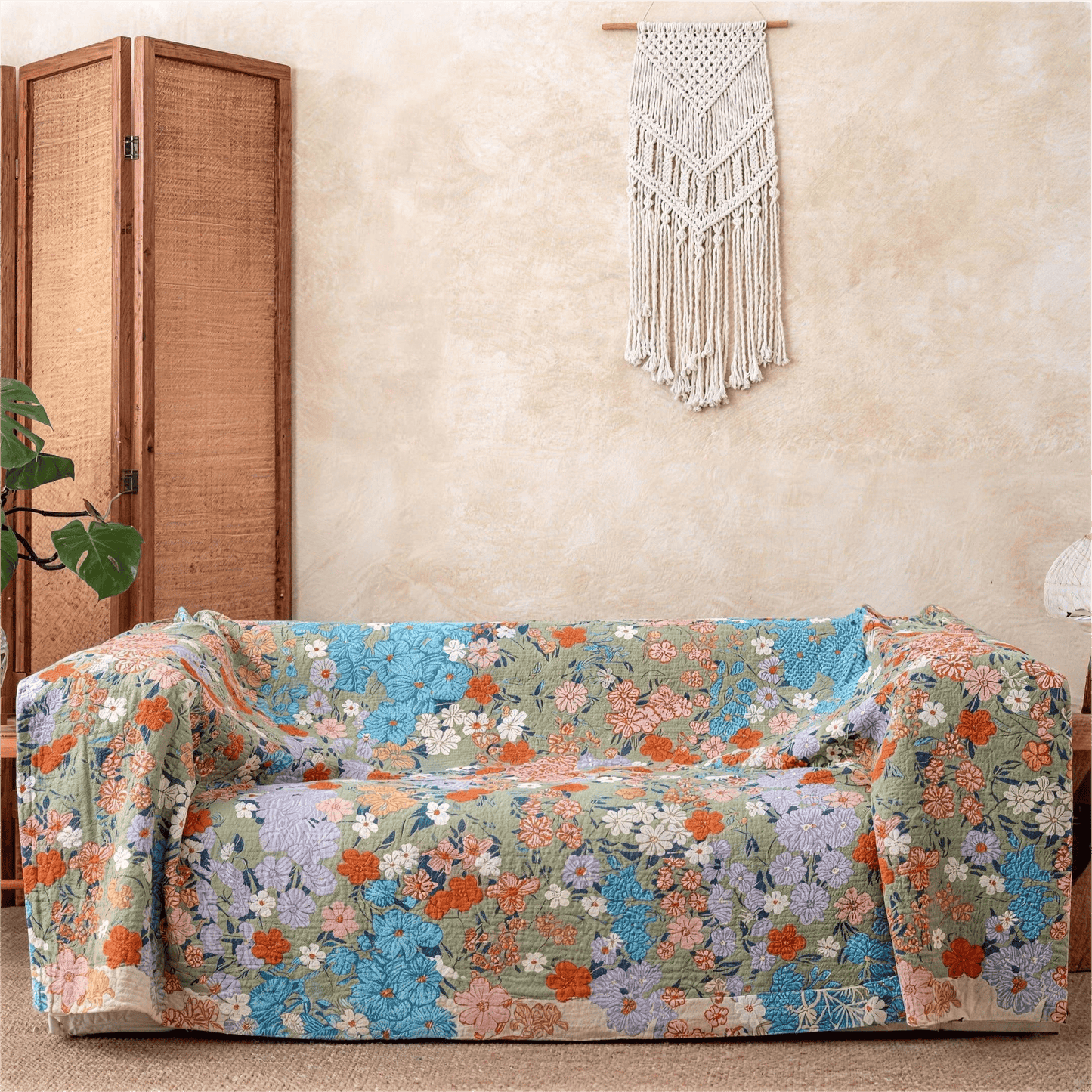 Spring Florals Multicolor Gauze Quilt
