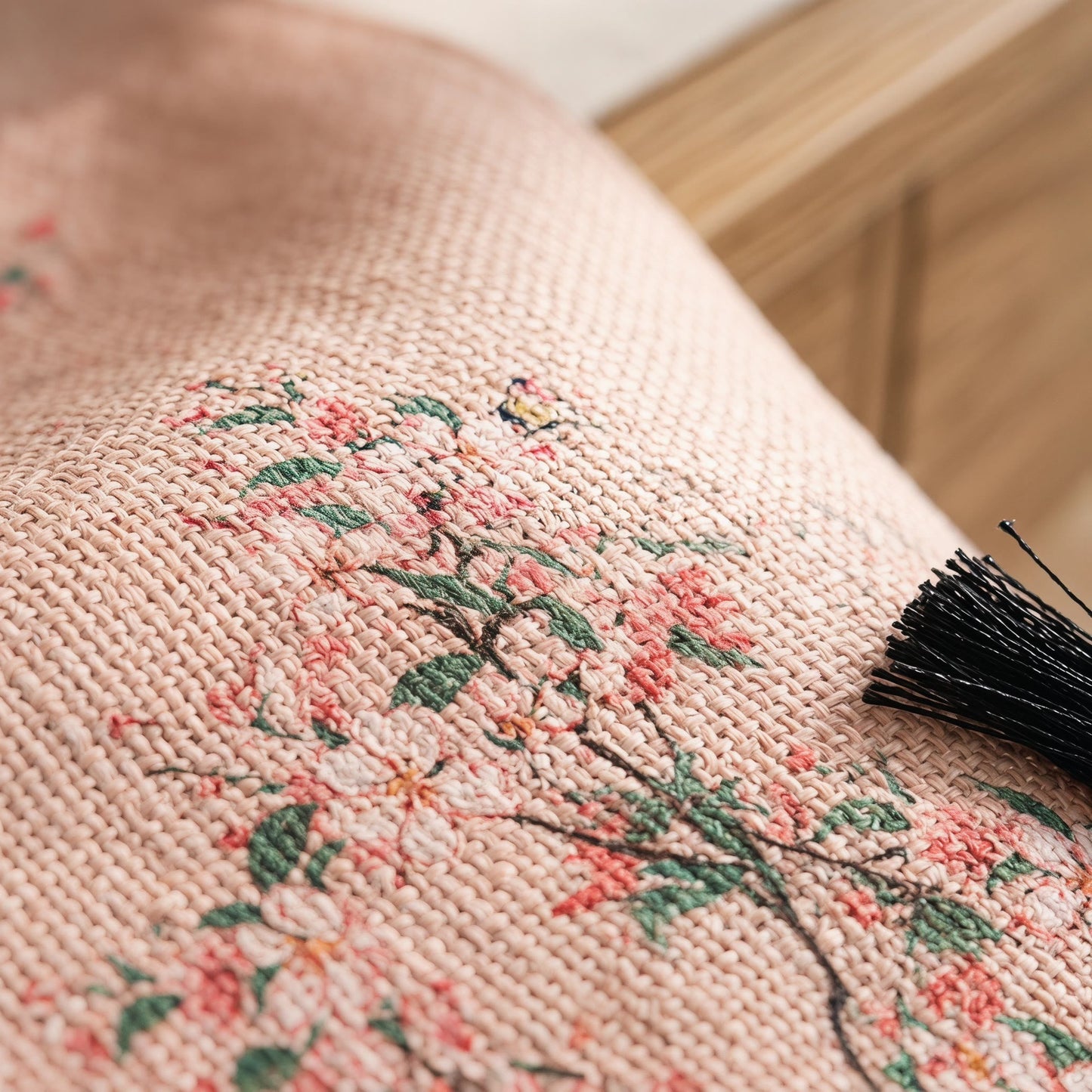 Painterly Crabapple Blossom Table Runner
