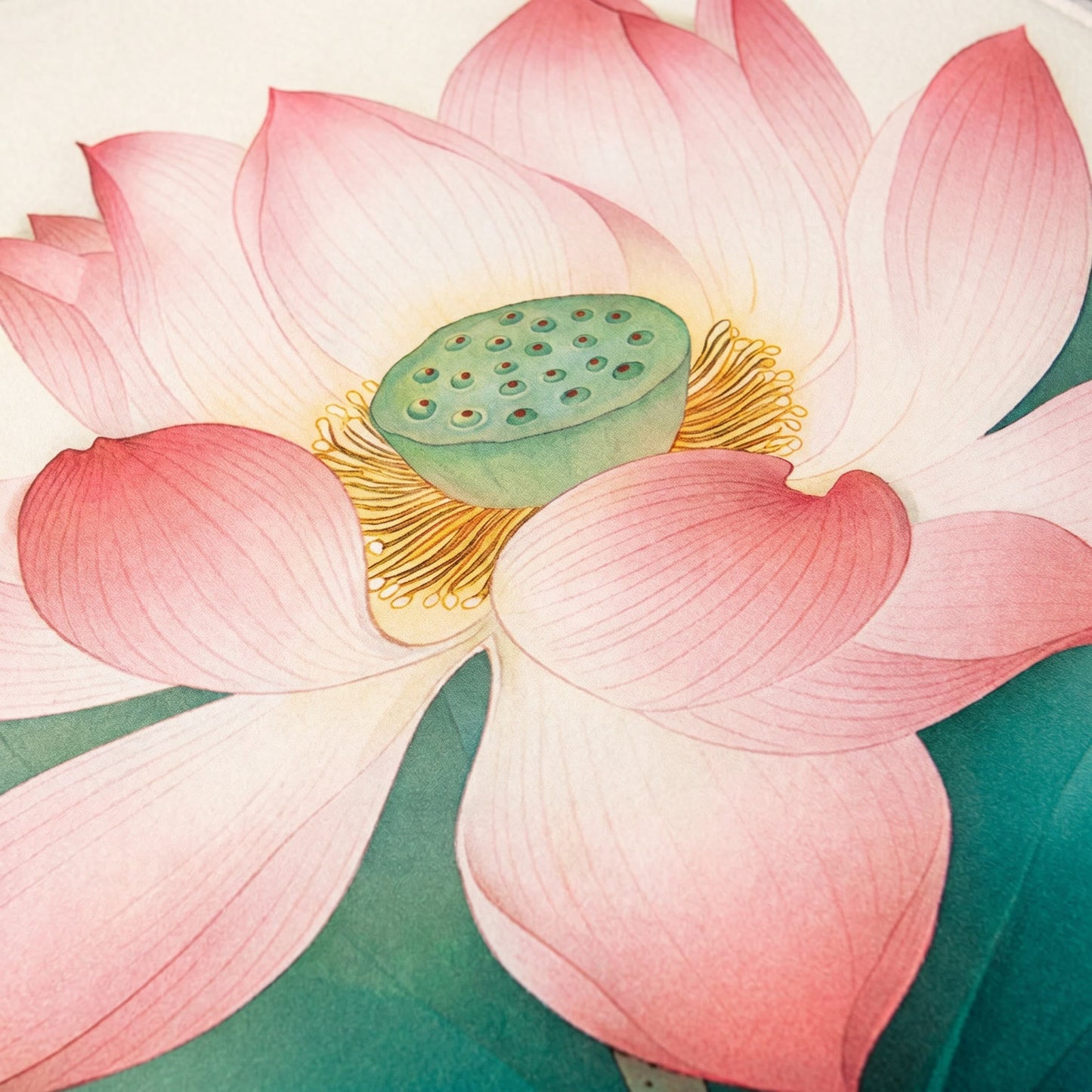 Oriental Lotus Floral Bathroom Rug