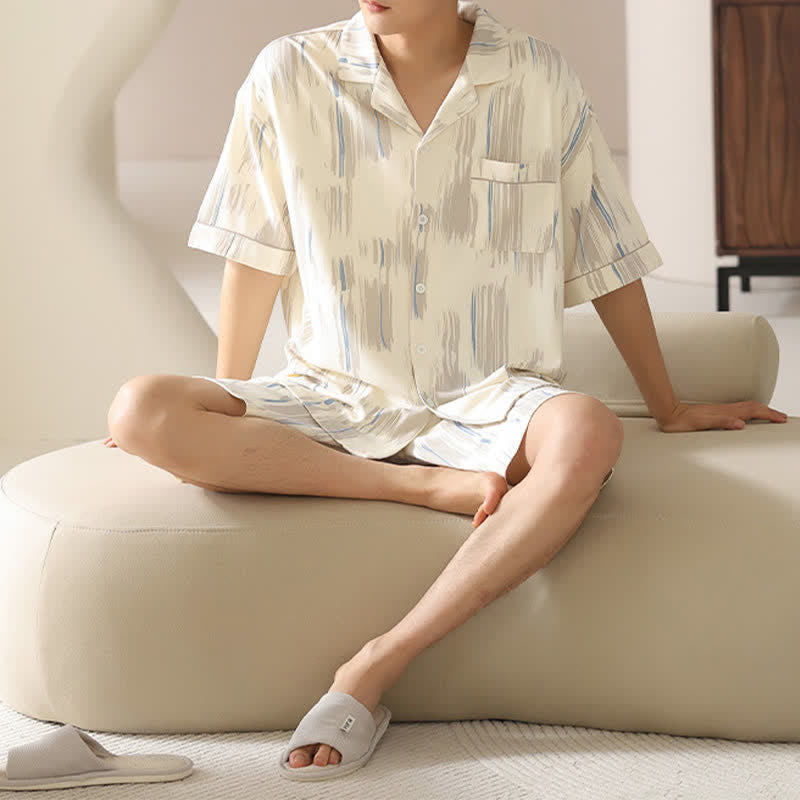 Unisex Stripe Modal Cotton Loungewear Set