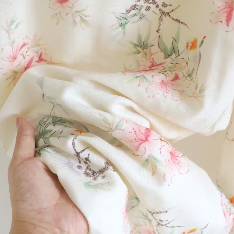 Floral Cotton Short Sleeve Pajama Set(3PCS)