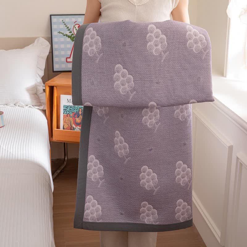Reversible Purple Grape Cotton Quilt