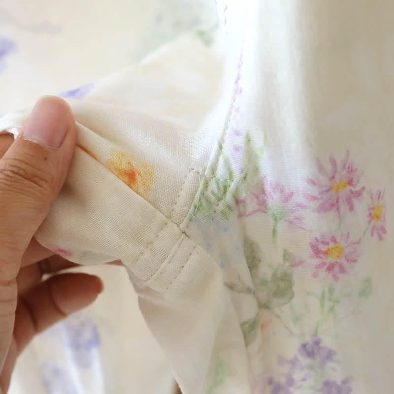 Floral Cotton Double Gauze Lounge Set