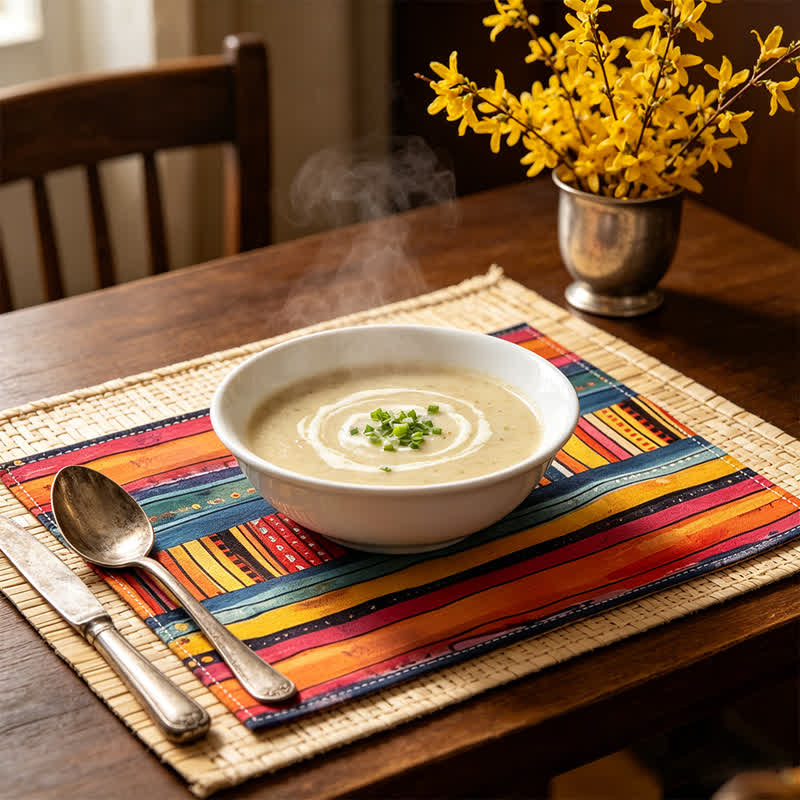 Colorful Striped Bohemian Linen Placemat