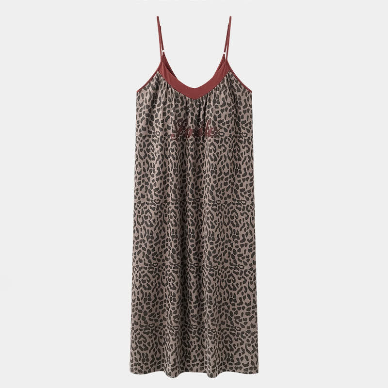 Leopard Print Cotton Night Dress