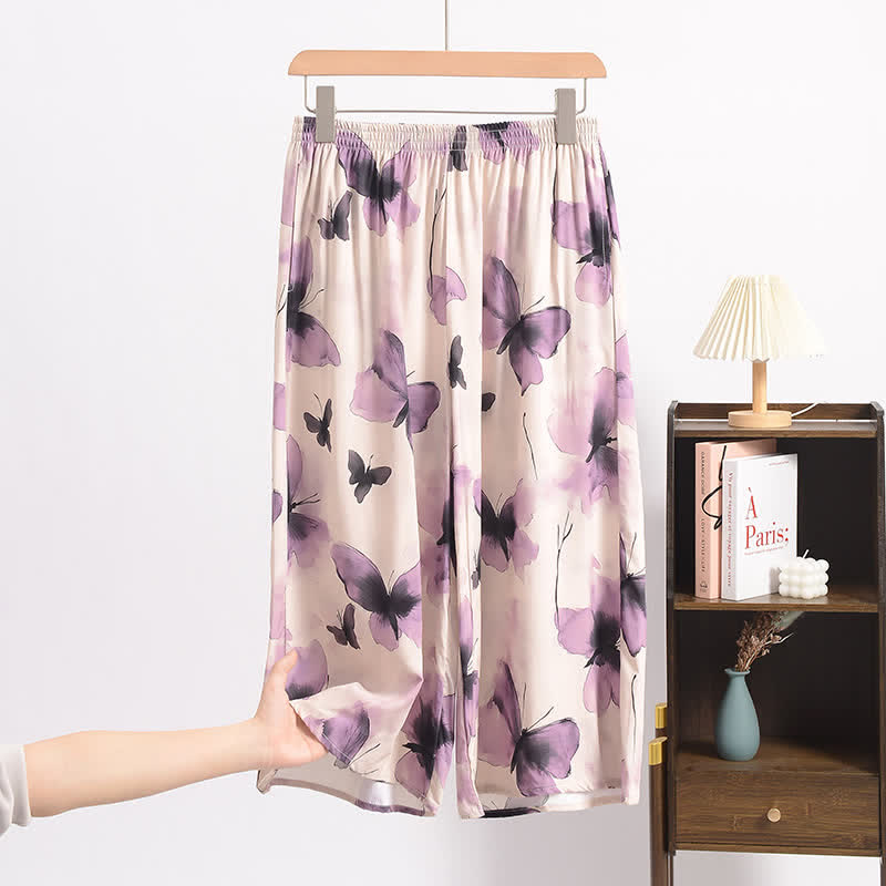 Dreamy Butterfly Cropped Pajama Pants