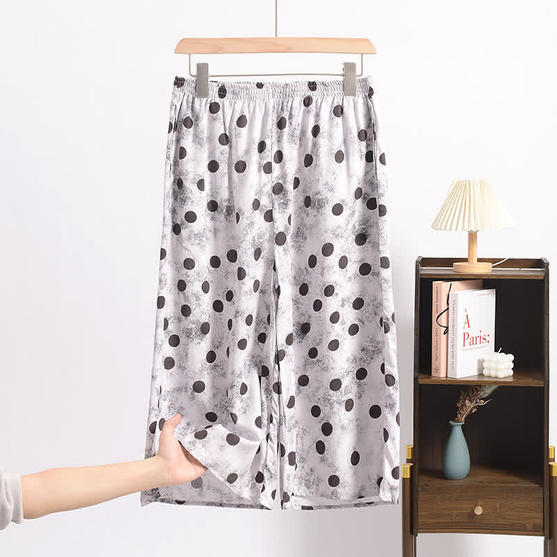 Polka Dot Cropped Pajama Pants