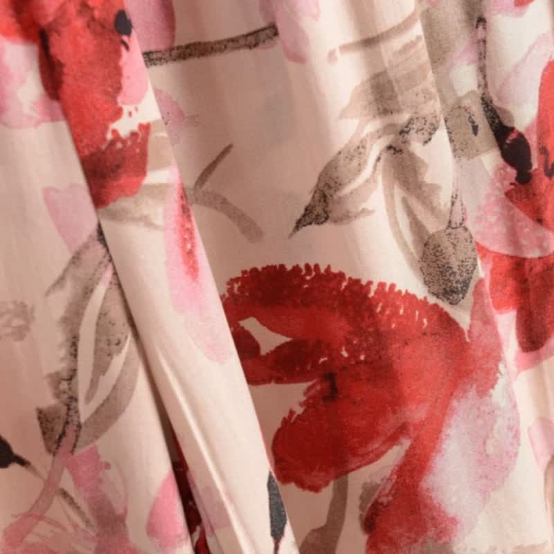 Red Floral Cropped Sleep Pants