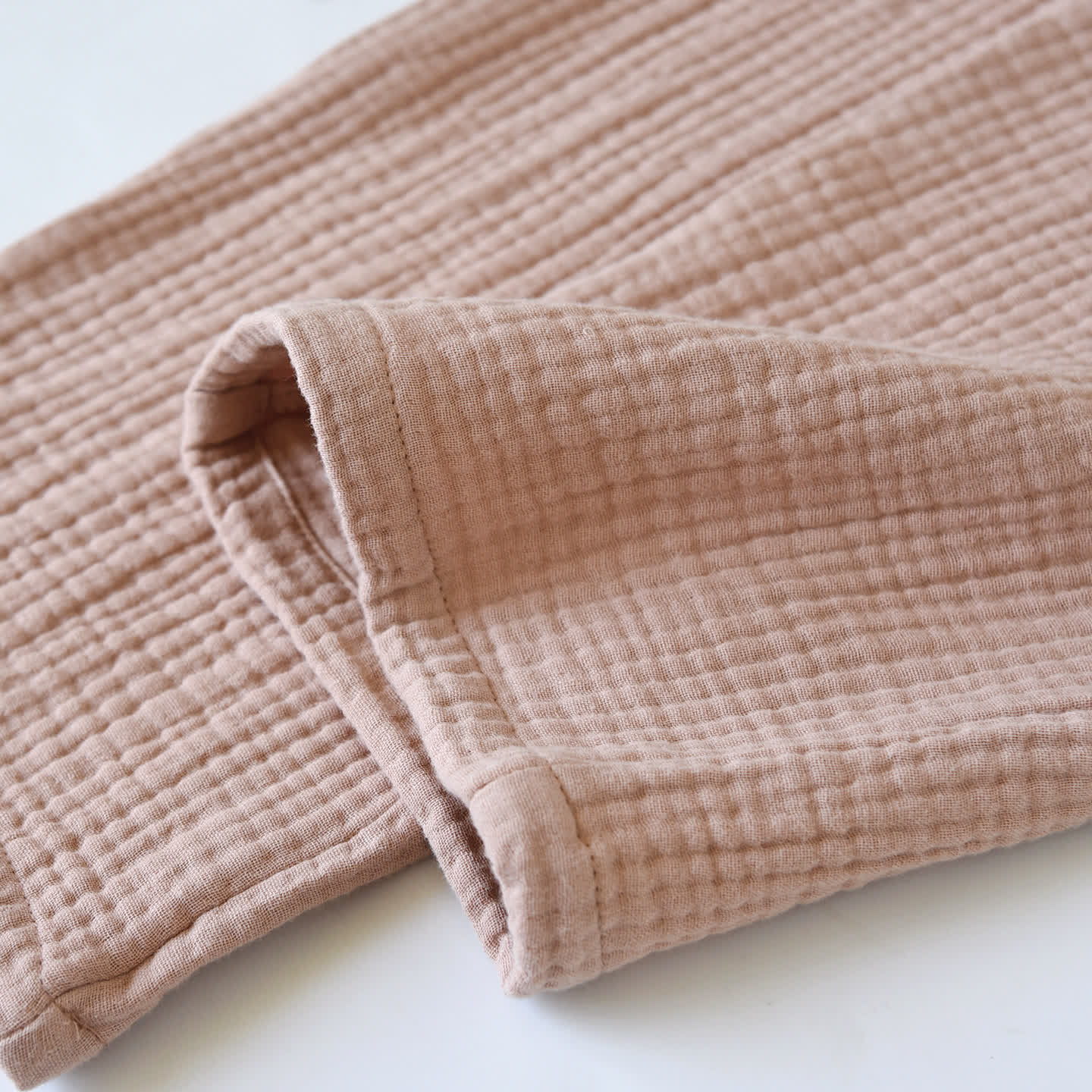 Cotton Gauze Contrast Trim Loungewear Set