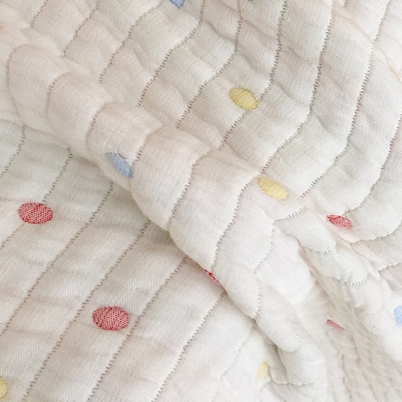 Cream Confetti Dot Washed Lyocell Lightweight Quilt