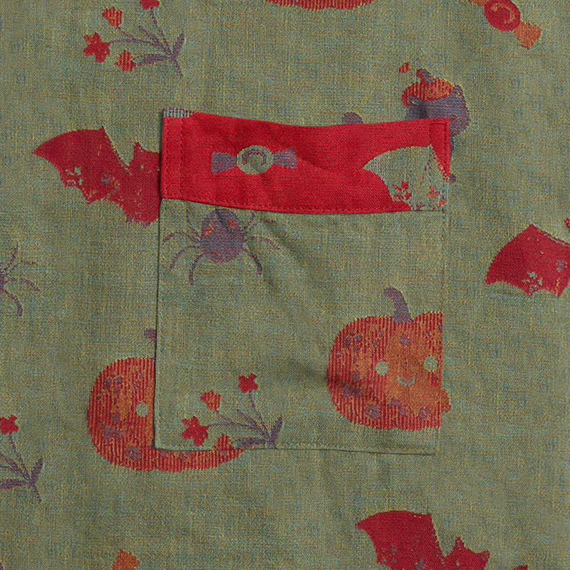 Halloween Pumpkin Cat Cotton Kimono Robe