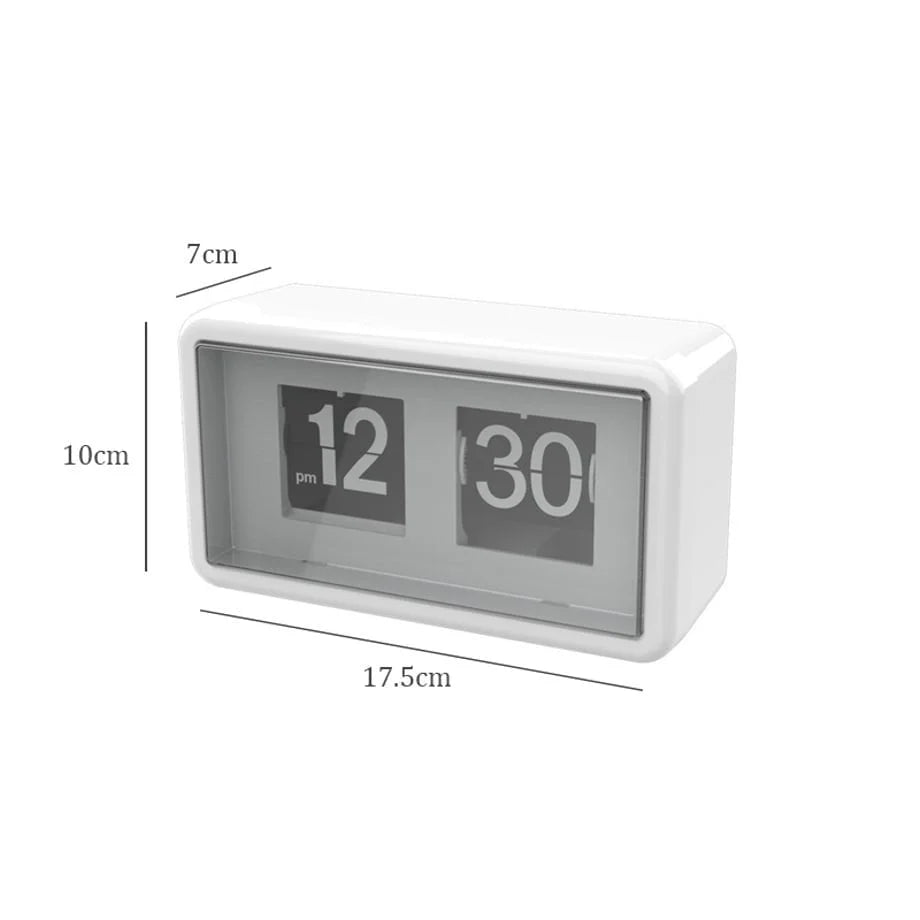 Minimalist Retro Auto Flip Table Clock for Desk & Shelf